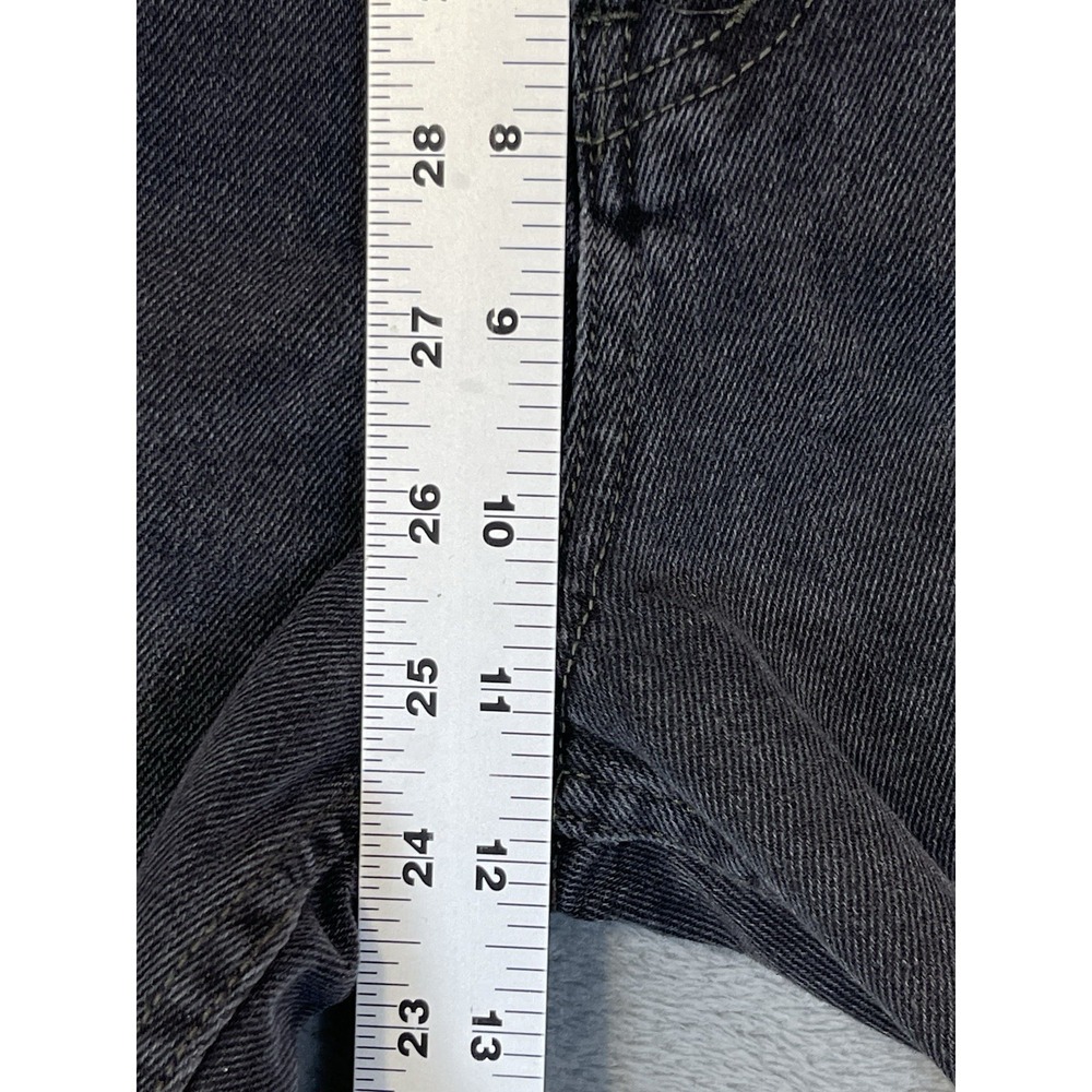 We The Free Jeans Womens 31 Black Faded Denim Mid Rise Skinny‎ Frayed Button Fly - Picture 5 of 11
